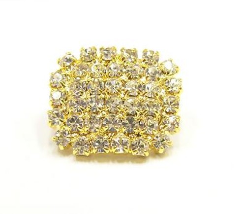 štrasový knoflík, galvanizace: zlatá galvanizace