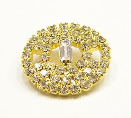 štrasový knoflík, galvanizace: zlatá galvanizace