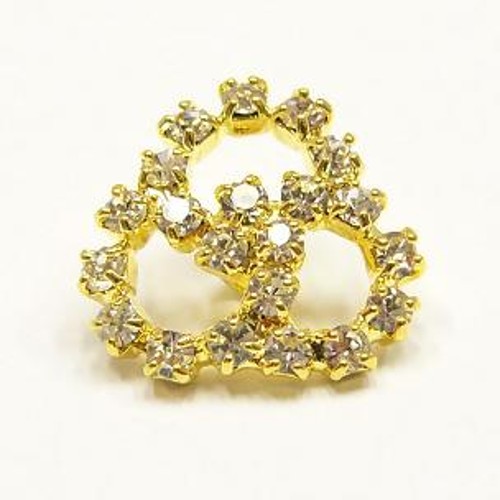 štrasový knoflík, galvanizace: zlatá galvanizace