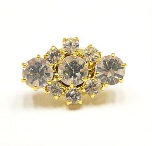 štrasový knoflík, galvanizace: zlatá galvanizace