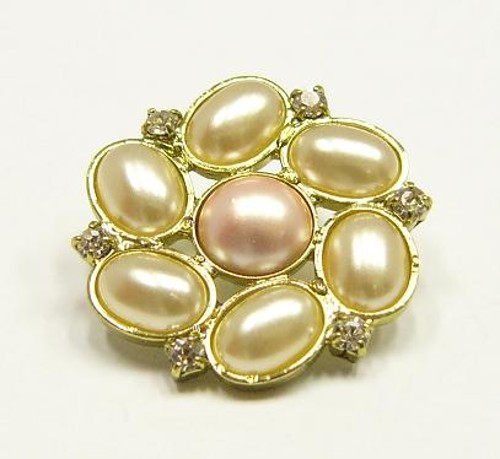 štrasový knoflík, galvanizace: zlatá galvanizace