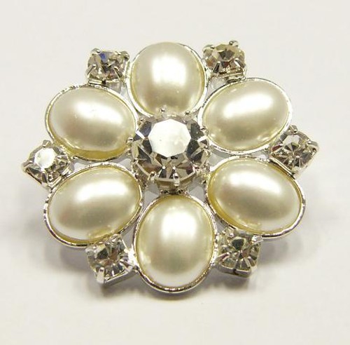 štrasový knoflík, galvanizace: stříbrná galvanizace