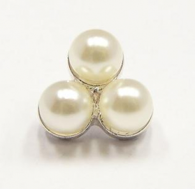 štrasový knoflík, galvanizace: stříbrná galvanizace