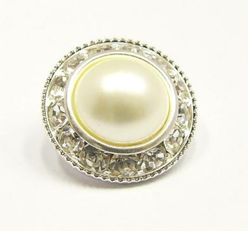 štrasový knoflík, galvanizace: stříbrná galvanizace