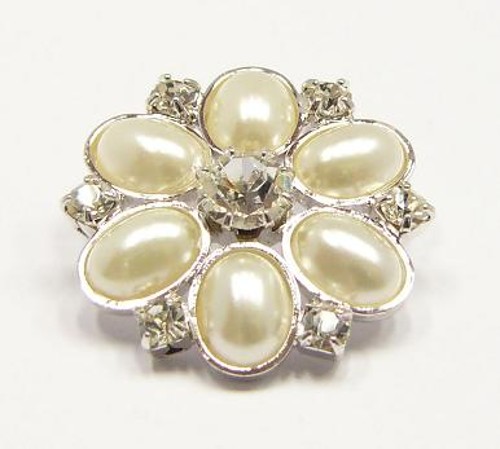 štrasový knoflík, galvanizace: stříbrná galvanizace