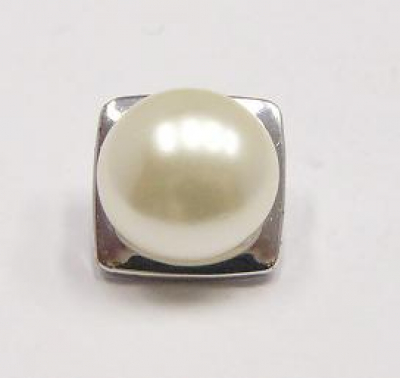 štrasový knoflík, galvanizace: stříbrná galvanizace