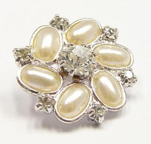 štrasový knoflík, galvanizace: stříbrná galvanizace