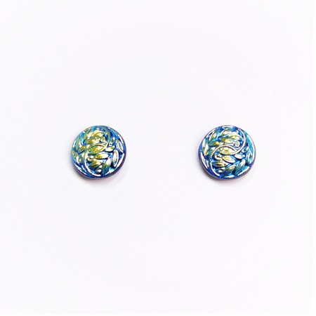 Náušnice pecky ze skleněných knoflíků