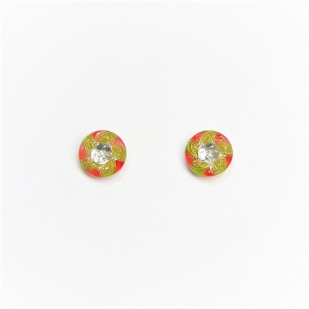 Náušnice pecky ze skleněných knoflíků