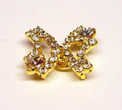 oděvní spona - štrasová aplikace