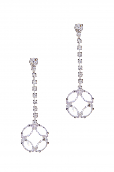 visací náušnice, stříbrná galvanizace